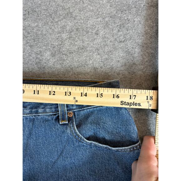 Levis 550 Jeans Womens Size 16 Blue Relaxed Fit Tapered Leg Streetwear Red Tab - Picture 3 of 9